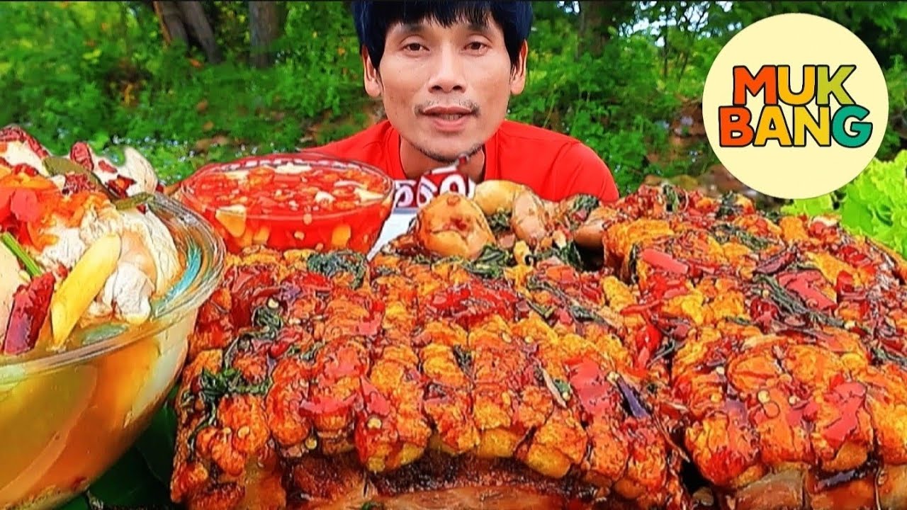 15KG Sườn Dê & Thịt Ba Chỉ Nướng Muối Ớt Siêu Ngon | ASMR Mukbang Eating Show