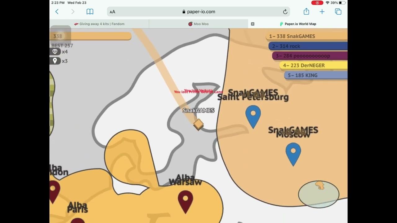 Paper.io 2 World map YouTube