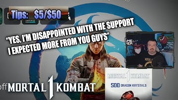 DSP Disappointed With the Support During MK1’s Release Day, Whining How Much Money He Wasted on MK1