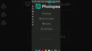 how to upload PSD template to photopea | using Mobile phone #shorts #photopea #psd #template screenshot 1