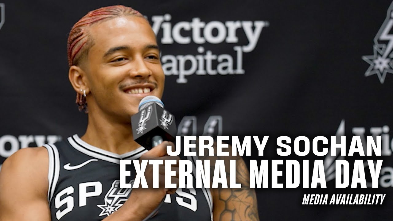 Jeremy Sochan's External Media Day Press Conference | 24-25 San Antonio ...