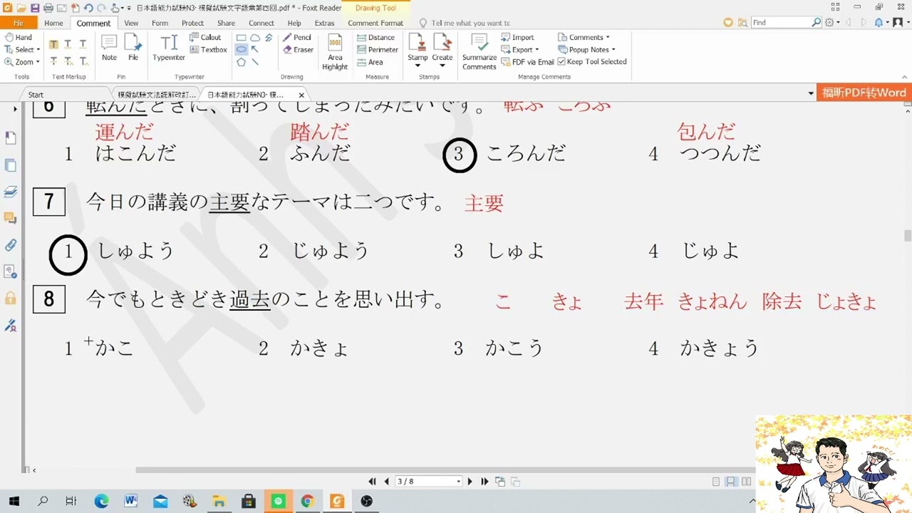 Chữa đề từ vựng N3 7/2017