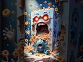 This Cereal Box Is Eating Its Own Cereal! 😱🥣📦 #Shorts #CerealCannibal #CursedAnimation #FunnyHorror