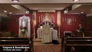 Vespers & Benediction: 7 PM EASTERN TIME (ET)