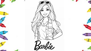Barbie Face Coloring 🎀 | Clean & Cute Coloring Illustration|coloring with me|coloring book  screenshot 5