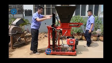 FL1-25 diesel engine interlocking block making machine