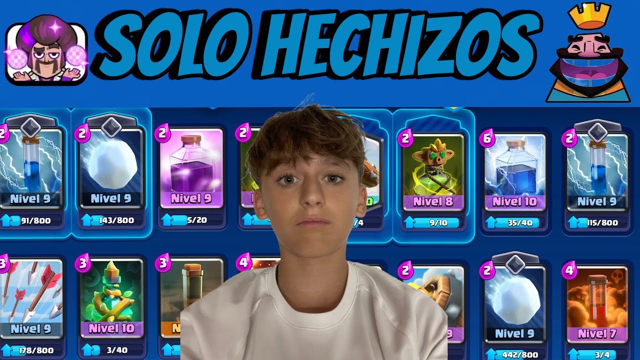 Jugando al Clash Royale solo con hechizos.