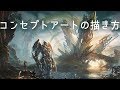 【フォトバッシュ】写真を使ったコンセプトアートの描き方【メイキング】Photobash Concept Art process【Eng Sub】