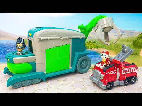 Black slime has swallowed the PAW Patrol! The robbers have set up an ambush | Cartoons about cars