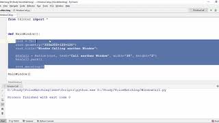 Python GUI # 6  How call second Window from First Window