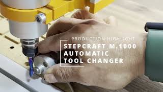 Stepcraft M1000 Automatic Tool Changer Walnut Butcher Block Backgammon Board Production