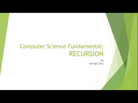 What is recursion? Computer Science fundamental