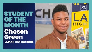 January 2026 Student of the Month - Chosen Green, Lamar HS