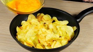 Only 3 ingredients! Just add eggs to potato chips. It's so delicious! Easy breakfast lunch or dinner