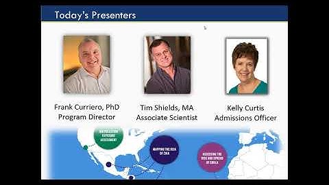 October 2020 Spatial Analysis for Public Health Programs Virtual Open House