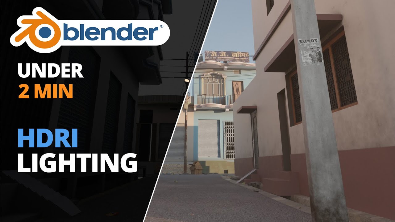 HDRI Lighting - Blender Under 2 Minutes - Hindi - YouTube