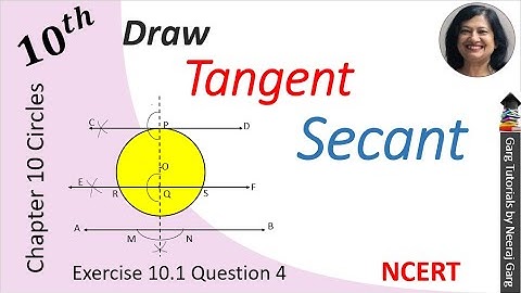 Draw a circle and two lines parallel to a given line such that one is | Circles Class 10 Ex 10.1 Q 4