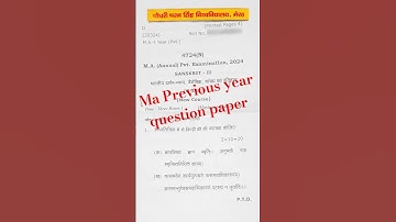 MA Private & Regular 1st Year Sanskrit 2024 question paper Code G-183 #ccsu #ccsuexam #shorts #exam
