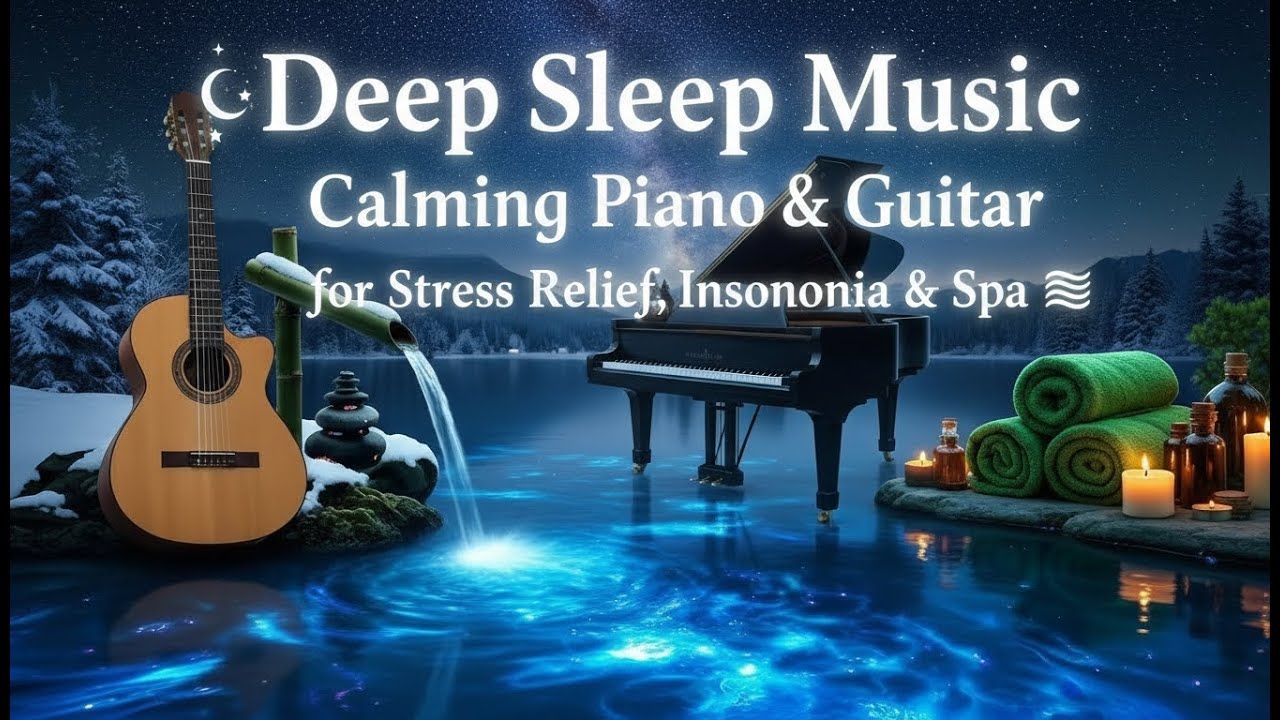 Deep Sleep in 5 Minutes 🌊 Relaxing Music & Bioluminescent Beach Ambience (432Hz)