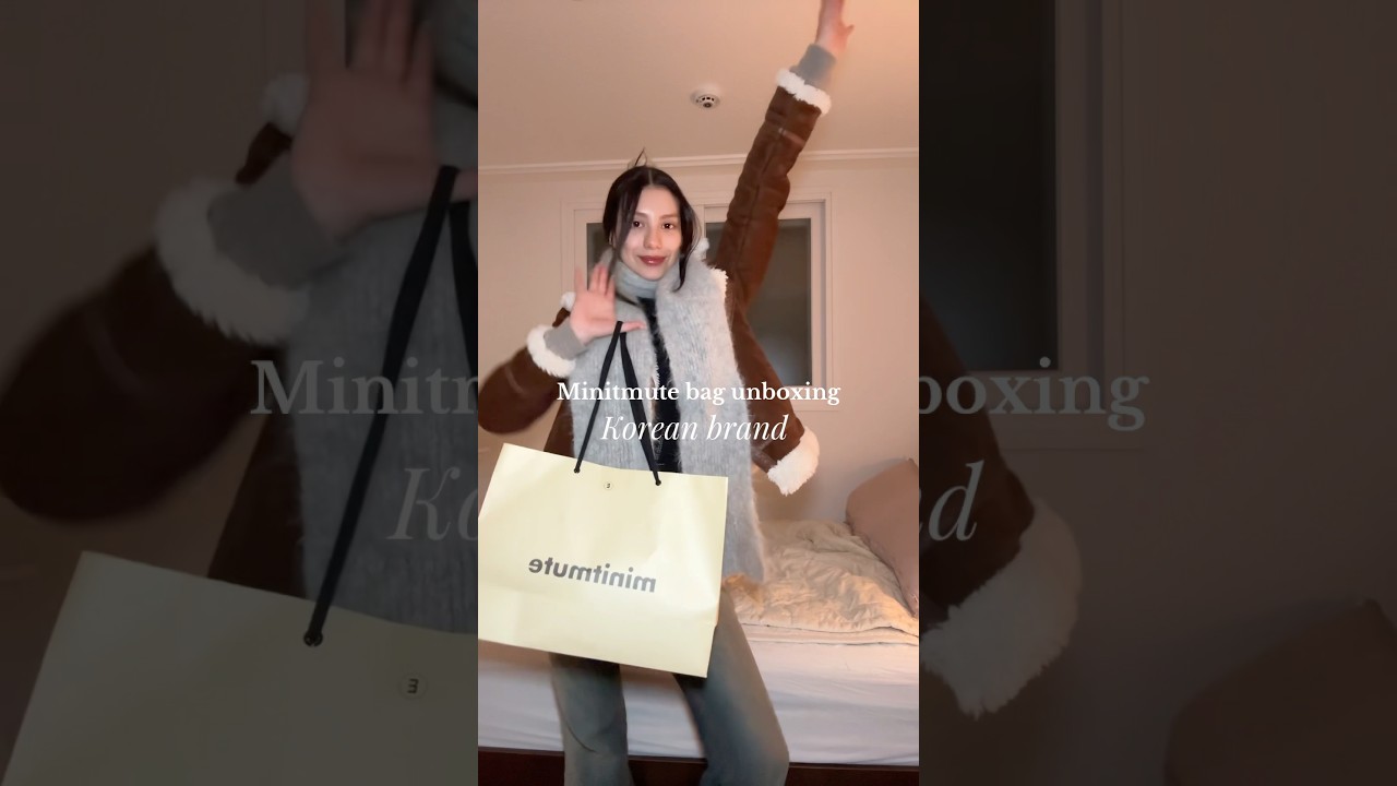 Korean bag unboxing!🇰🇷🤍🎀 minitmute 