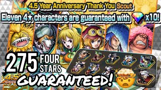 EVERY Character in This Banner is 4-STAR 250? SUMMON on 4.5 Year Thx Scout | ONE PIECE Bounty Rush