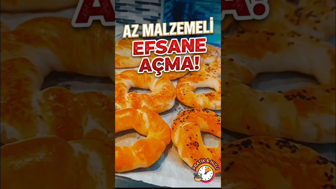 Pastane Usulü Yumuşacık Açma Tarifi 🥐 Az Malzemeli Sırrı Çözüldü!20ADET ÇIKIYOR #shortvideo