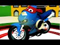 Carl Si Truk Super 🚚 ⍟  Truk Sepeda Motor  - truk kartun untuk anak-anak