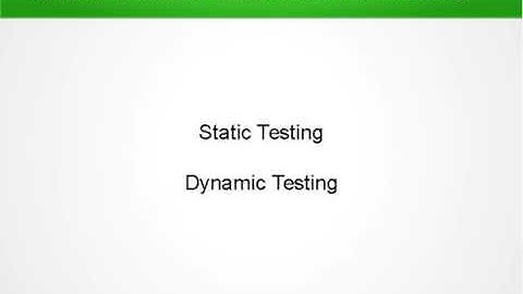 Static Testing Vs Dynamic Testing