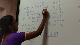Selection sort and time complexity anaysis