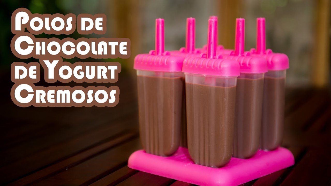Polos de Chocolate de Yogur Cremosos Riquisimos y Saludables