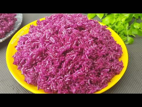 Video Cách nấu XÔI LÁ CẨM TÍM nước cốt dừa béo dẻo ngon đơn... - youtube