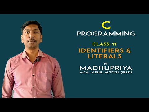 C-Programming in Kannada | Class11 |  C-Tokens: Identifiers & Literals | MADHUPRIYA EDUCTAION