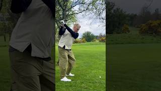 Found a gap. Using Great Big Bertha from the 90’s. Worked out  #golfshorts #golfswing