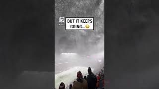 Heavy Snow Fall At Football Game 😲🌨️ (🎥: IG/ clarearline)