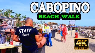 CABOPINO Spain Beach Walk APRIL 2024 Costa Del Sol Andalusia [4K]