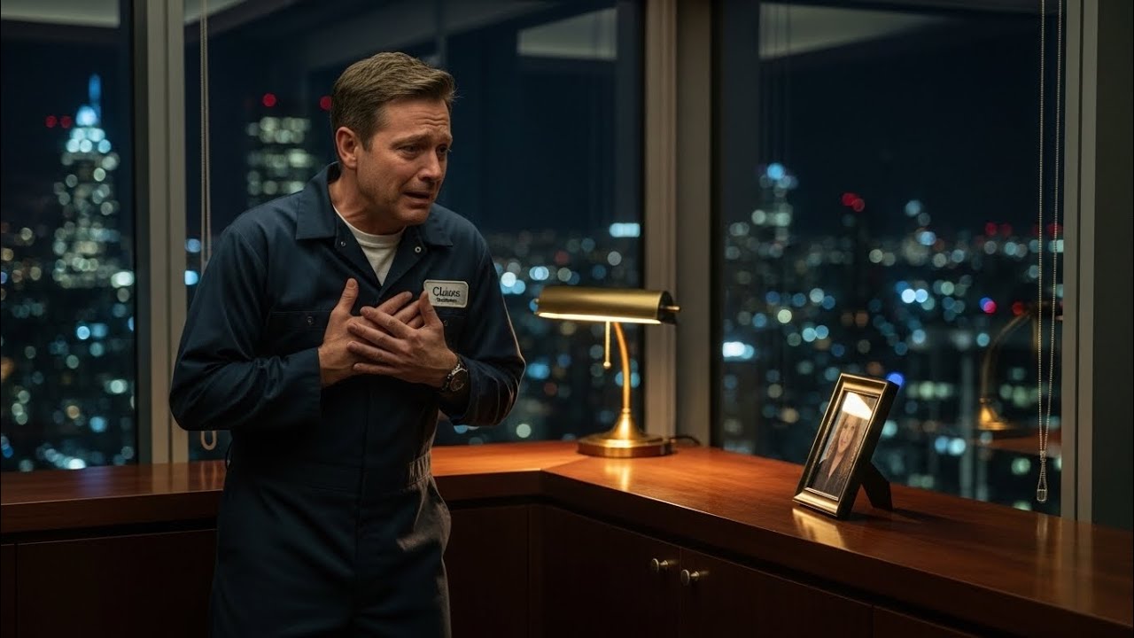 He Cleaned This Office Every Night for Two Years, Never Knowing Whose Photo Watched Him.