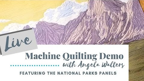 Machine Quilting the National Parks Panels: Live Demo With Angela Walters plus Q&A