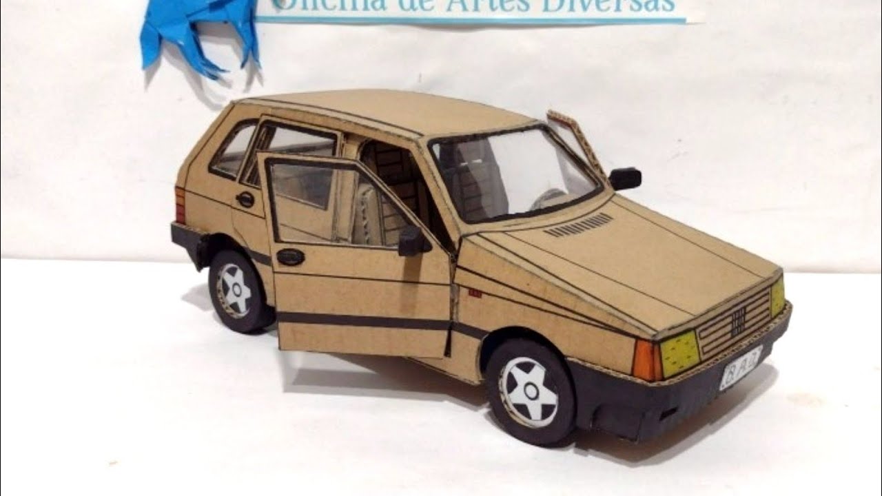 como fazer um Fiat uno de papelão