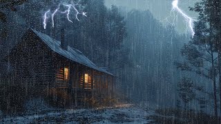 Fall Asleep Quickly With Heavy Rain And Thunder In A Deserted Forest Road  Natural Sounds For Sleep