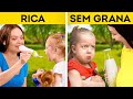 MAMÃE RICA VS. MAMÃE SEM GRANA || TRUQUES E APARELHOS QUE SALVAM VIDAS PARA PAIS INTELIGENTES