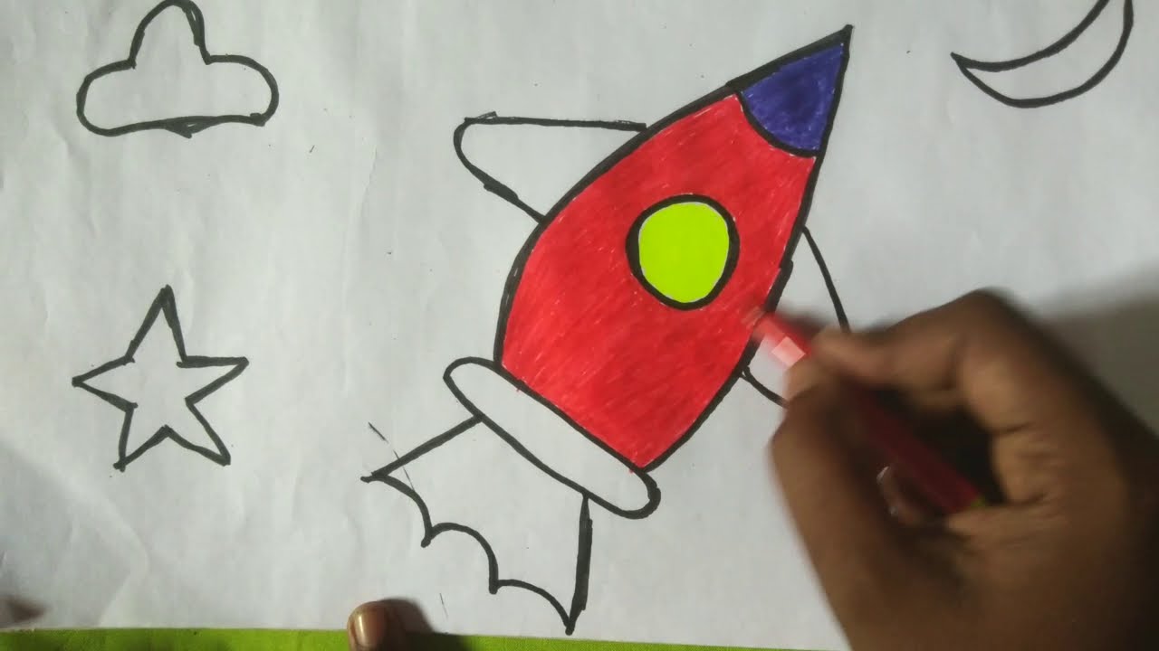 Easy rocket drawing video | 