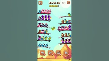 Bird Sort 2: Color Puzzle Level 26 #games #gaming #gameplay