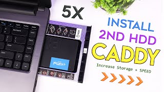 how to install 2nd hdd caddy in laptop | ssd upgrade   storage (pro guide)