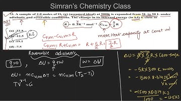 Question Based On Reversible Adiabatic Expansion|Thermodynamics|CSIR-NET|GATE| IIT JAM |BARC |