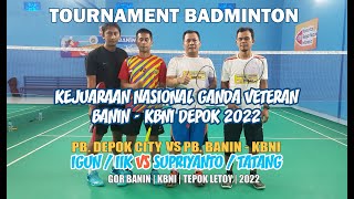 #TURNAMEN BADMINTON | IGUN/IIK VS SUPRIYANTO/TATANG | KEJURNAS GANDA VETERAN | BABAK PENYISIHAN