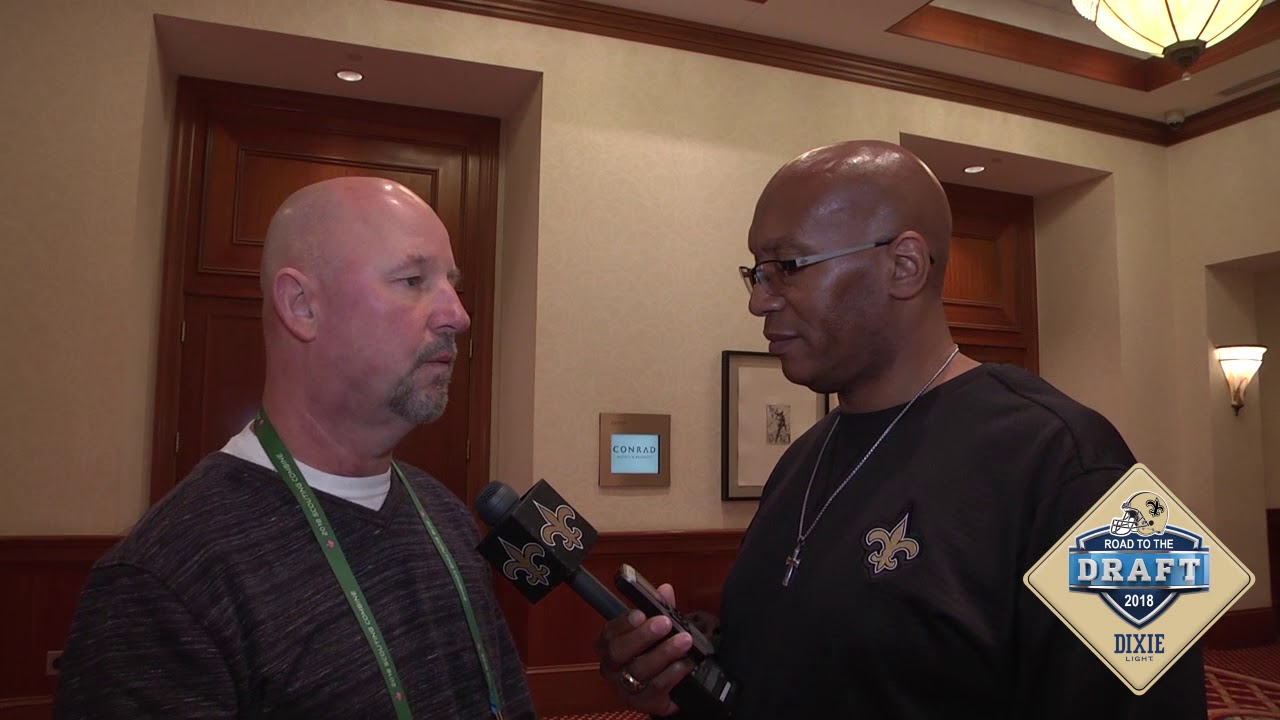 Dan Roushar 2018 NFL Combine: Saints OL coach Dan Roushar - YouTube