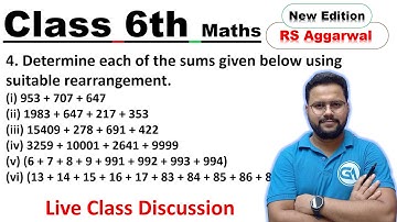 Class 6 Maths – RS Aggarwal Chapter 3: Whole Numbers | Exercise 3B | Question 4 | New Edition