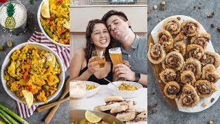 Join us as we put together an easy vegan valentine's day dinner
including our loaded paella and 5-ingredient puffed pastry cinnamon
rolls! - open for m...