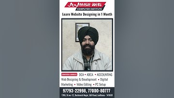 Learn Web Designing in short time | Akash Webs Computer Institute | Ludhiana best training institute