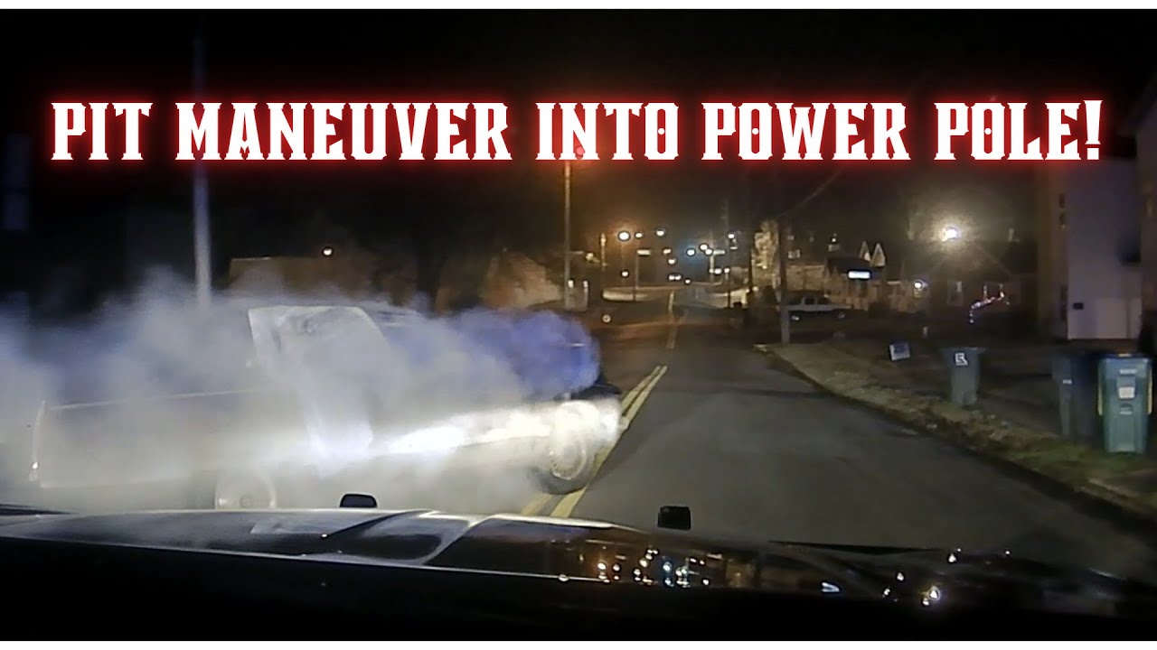 Arkansas State Police end pursuit with a PIT Maneuver into a power pole ...